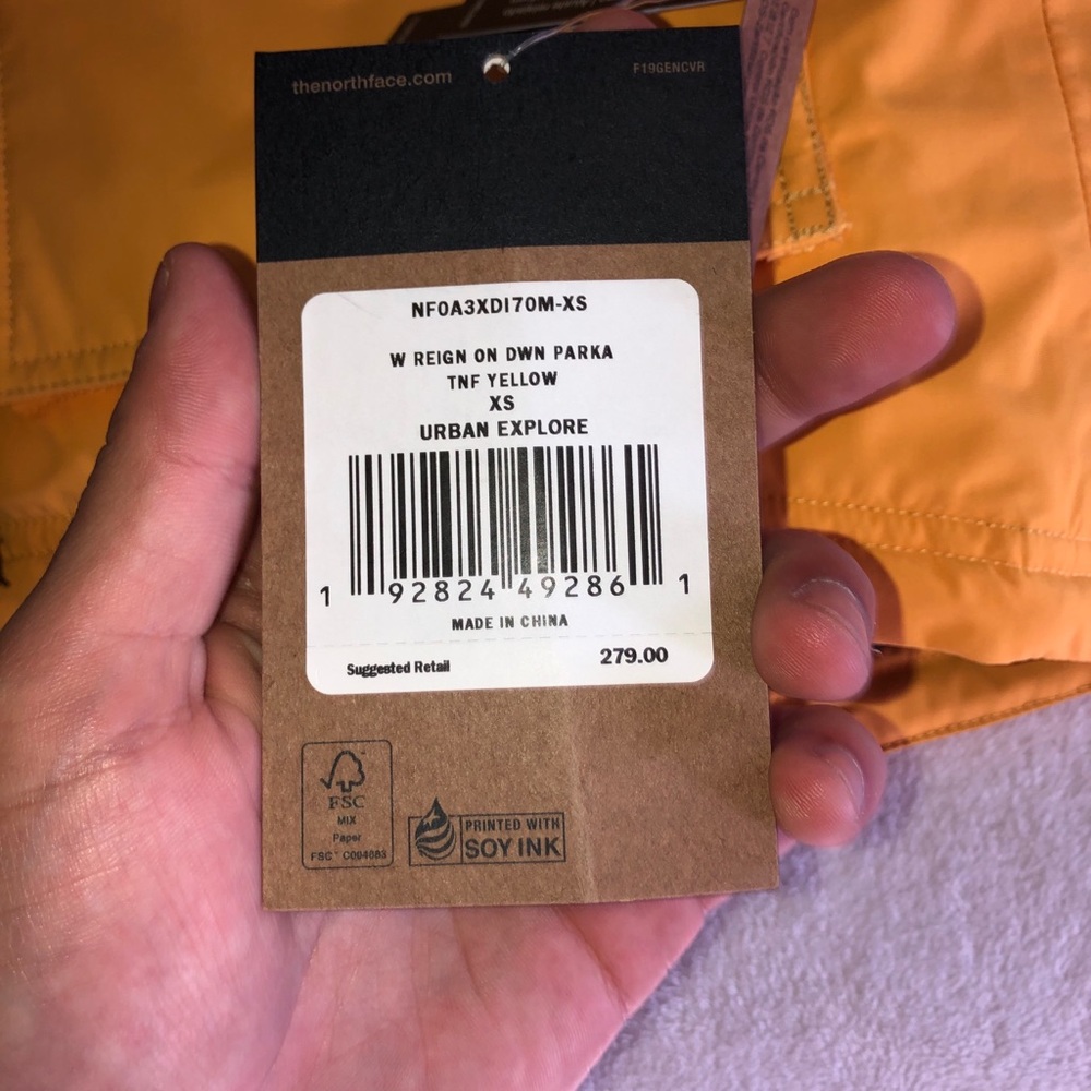 The North Face Yellow Parka